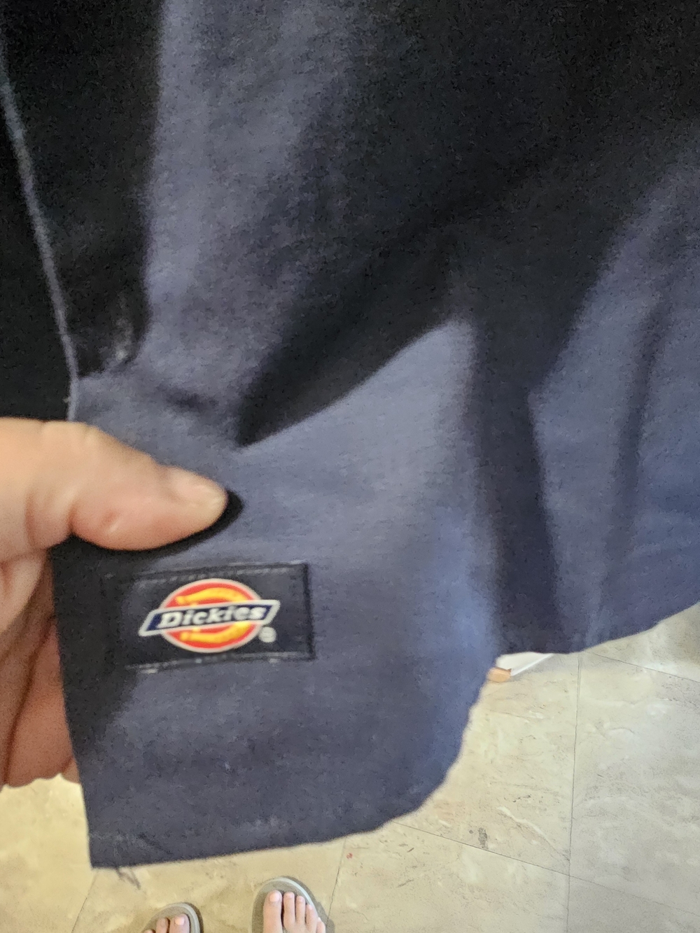 Dickies Navy Short-Sleeve Button-Up Work Shirt with Leinenkugels - Picture 5 of 6